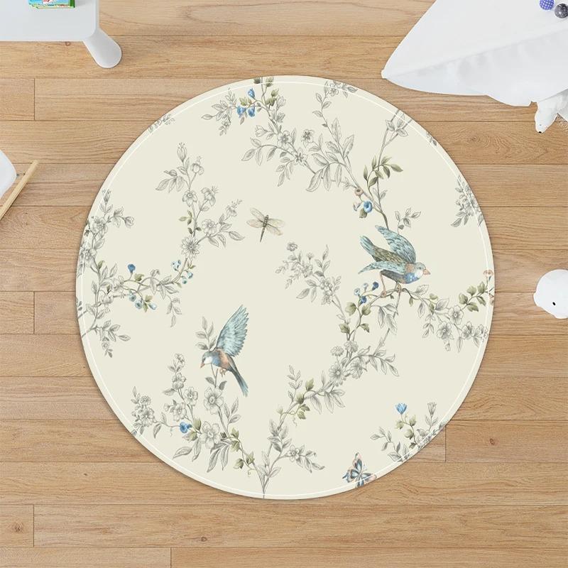 

Chinese Landscape Painting Round Floor Mat Living Room Large Home Living Room Bedroom Bathroom Decorative Rug 60cm