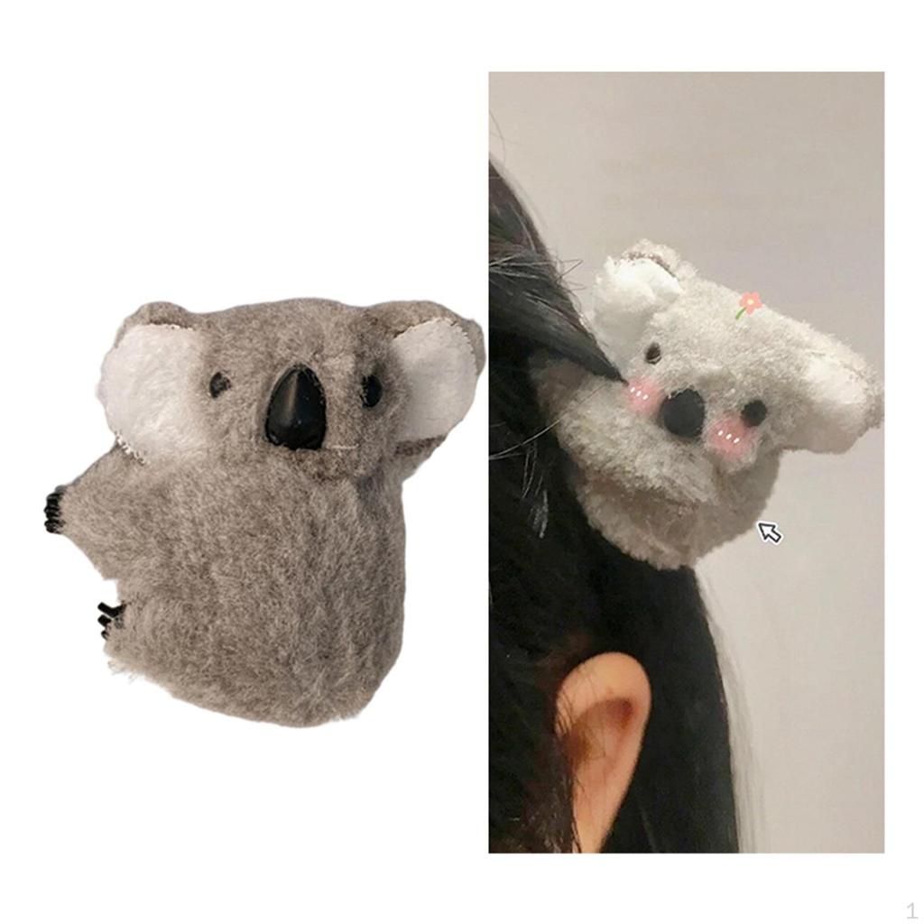 Cheap Plush Koala Hair Clips Hairpin Barrette for Womens Girls Party