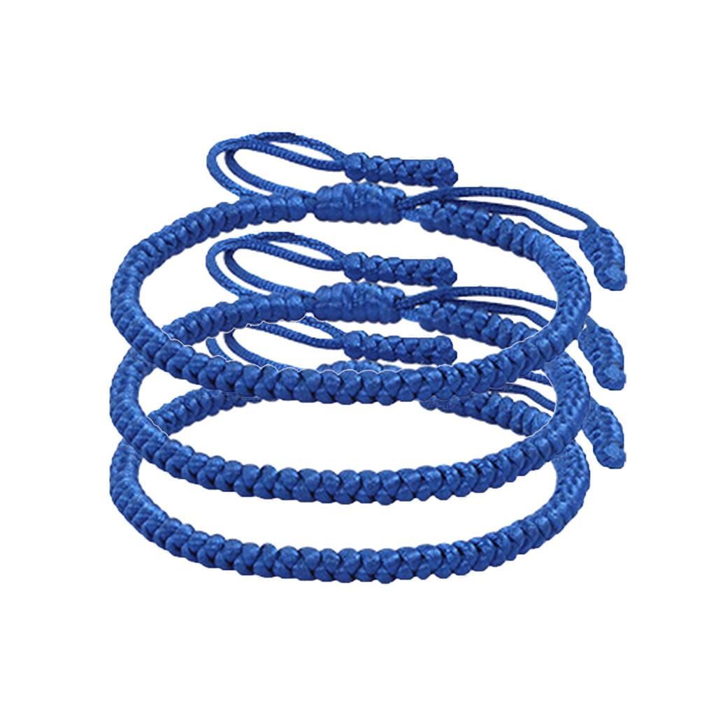 Handmade Blue Beads Bracelet Portable Braided Bracelets Set Elegant Wristband Accessories For Men And Women