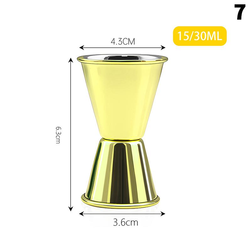 1 Pezzo 15/30ml o 30/60ml Bicchiere Dosatore Cocktail in Acciaio Inossidabile Doppia Testa Bicchiere Dosatore Alcolico Bicchiere Misurino Bar Once Articoli per la Cucina