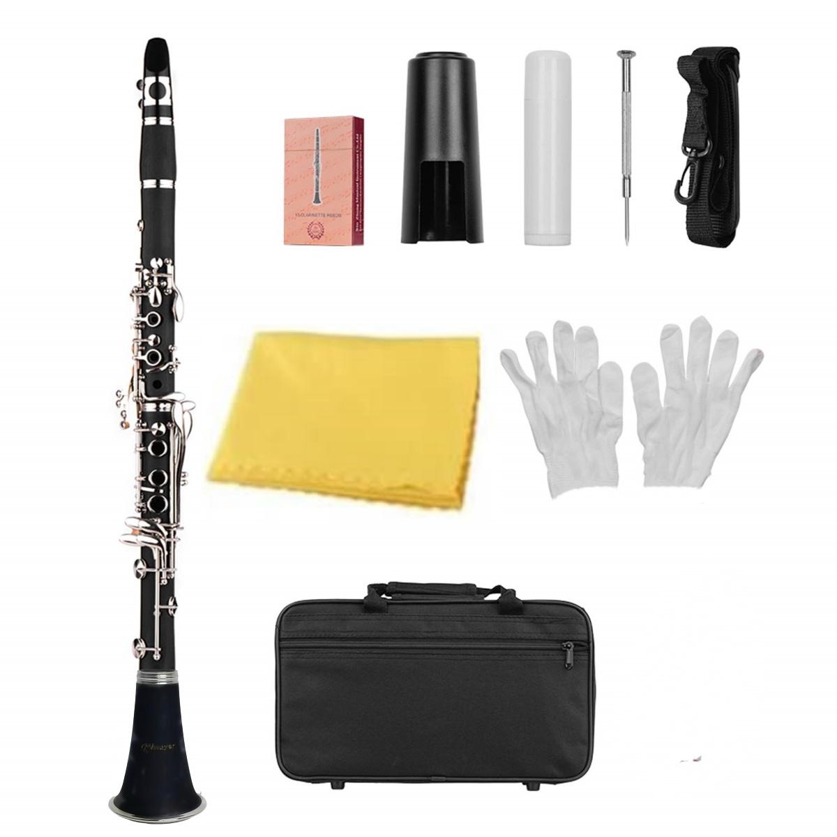 

Miwayer Clarinet 17 Keys Bakelite Wooden Professional Woodwind Instrument Tenor Clarinet With Box Reed Musical Instrument Parts