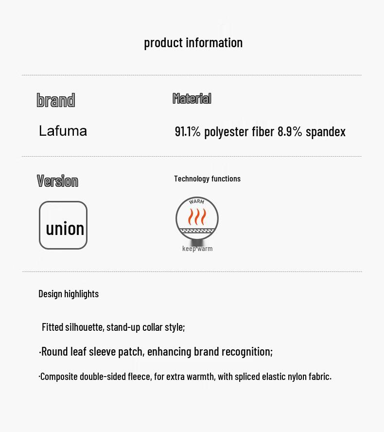 Lafuma Men's LMJA4CR60 Warm Fleece Stand-Collar Jacket