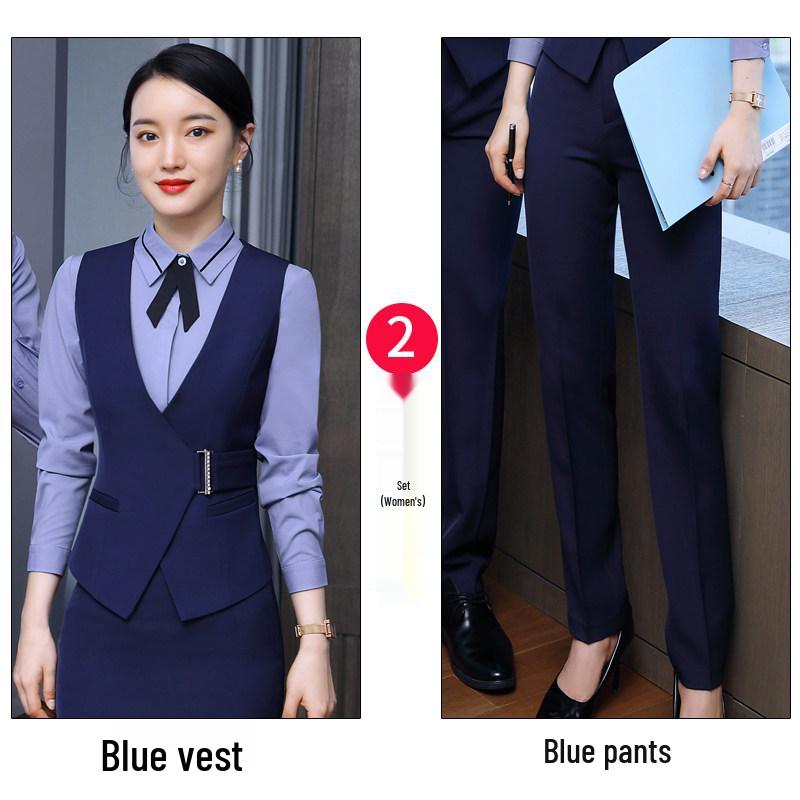 Unisex Professional Vest for Flight Attendants and Hotel Receptionists - Summer Work Uniform