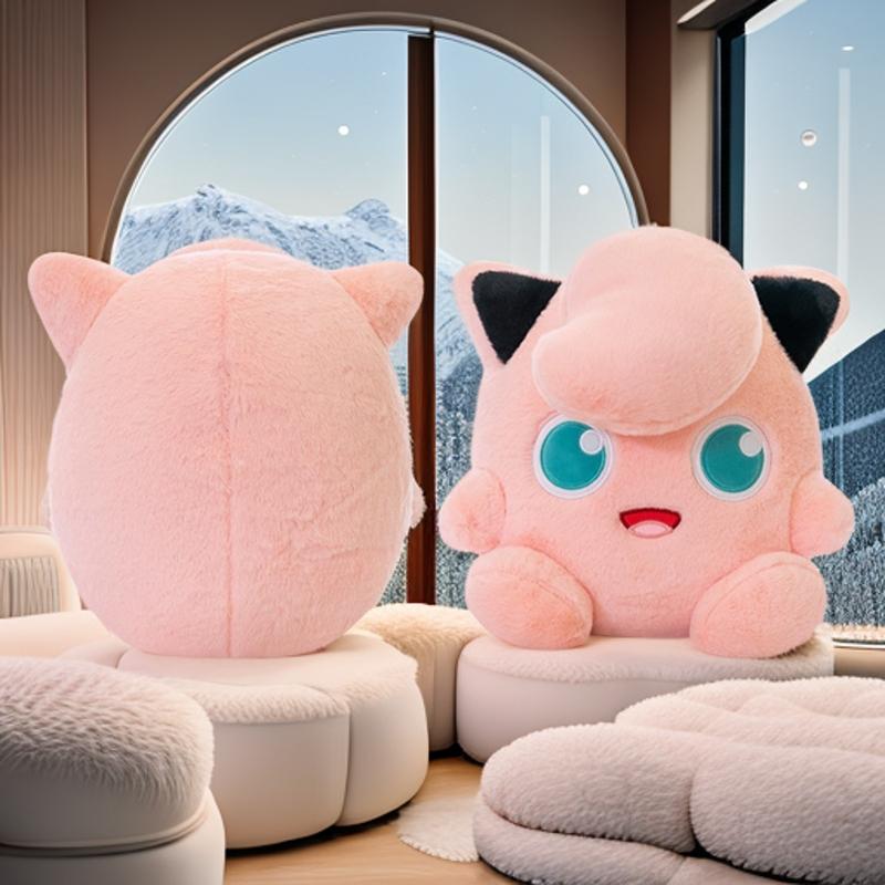 30-45Cm Cute Jigglypuff Pokémon Plush Toy Soft Cartoon Anime Jigglypuff Stuffed Pillow Girls Pink Room Decoration Doll Xmas Gift
