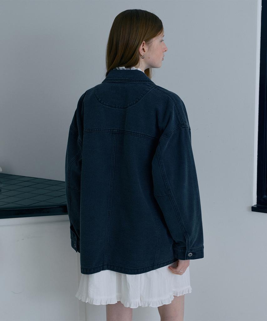 Jucyjudy J Oversized Half Black Denim Jacket Jyjk621C