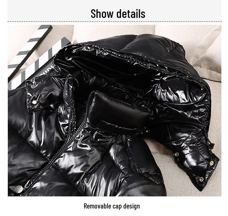 Men's Korean Style Hooded Lightweight Down Jacket for Autumn & Winter - Pure Color, Loose Fit, Unisex.