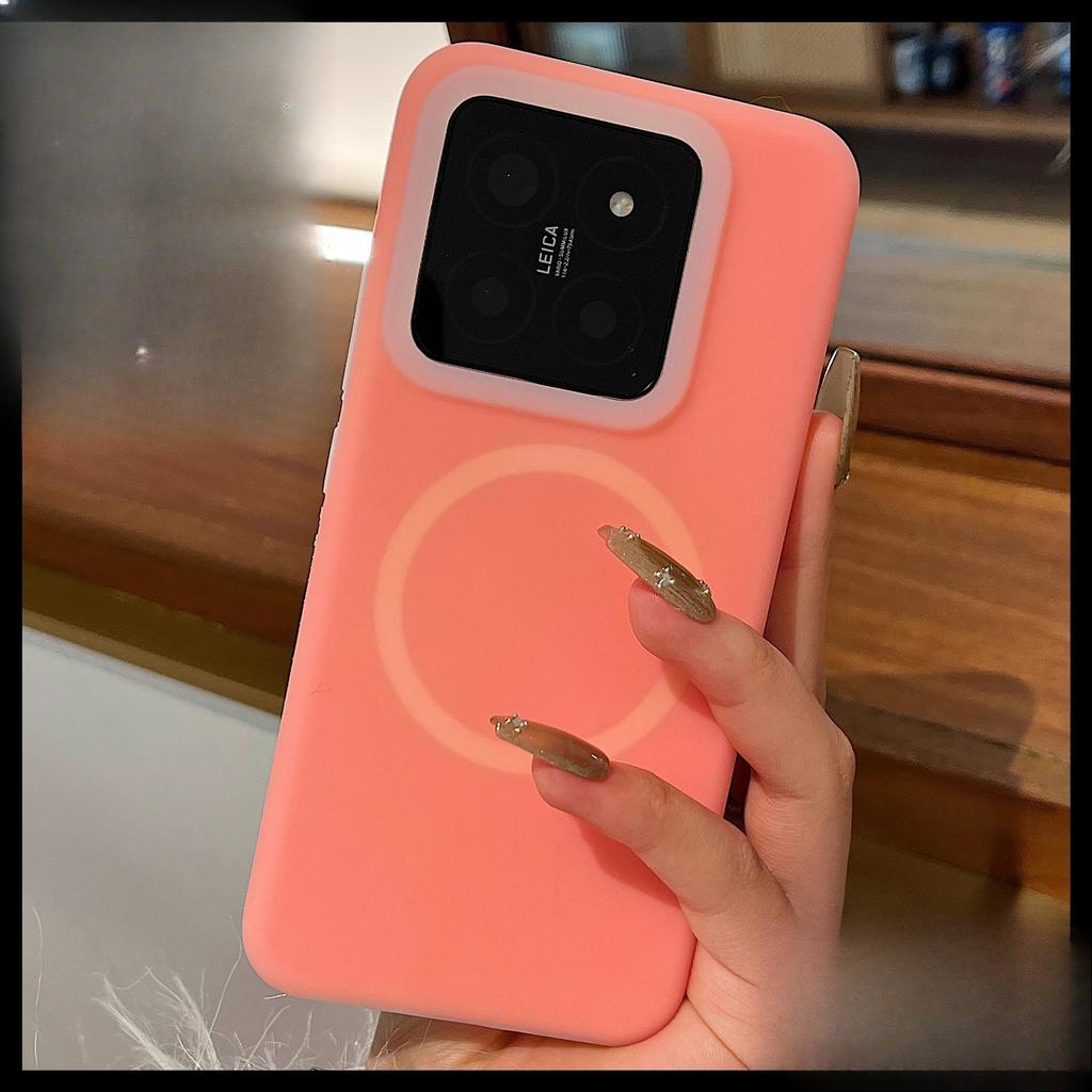 Suitable for Xiaomi 15Ultra Jelly Magnetic Phone Case, Liquid Silicone Redmi K80pro Anti-drop M14 Protective Case