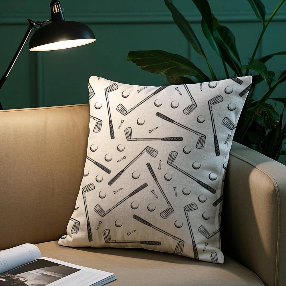 Poszewka na poduszkę z wzorem golfowym Pluszowa tkanina Miękka poszewka Dwustronny nadruk Pokrowiec na poduszkę na sofę Narzuta