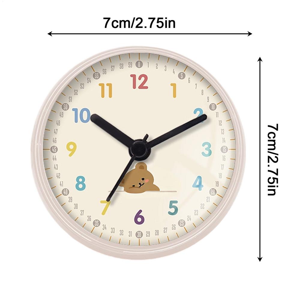 Waterproof round shower clock cute bear bathroom clock Suction Cup Anti-Fog Shower Wall Clock Bathroom Round Quiet Wall Decor