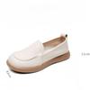 Women's Mom Shoes with Soft Surface and Soft Sole, Comfortable and Versatile Leather Shoes, Women's Simple Single Shoes, Shallow Mouth Women's Shoes