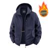 Men's Detachable Hat, Winter Cotton Coat, Thick Cotton Jacket with Plush Insulation, Warm Cotton Coat, and Cold Resistant Men's Jacket