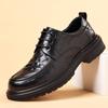 Autumn new men's business casual leather shoes high-end leather men's platform single shoes men's shoes