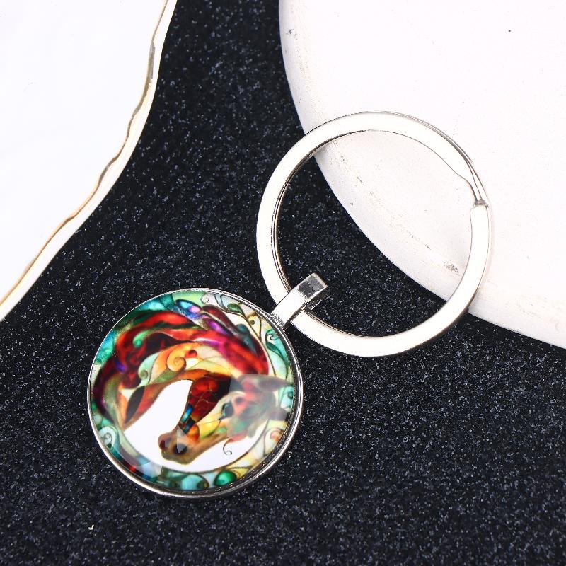 Horse Pattern Zinc Alloy Pendant Keychain Bag Charm For Birthday Anniversary Valentine'S Day  Year Gift
