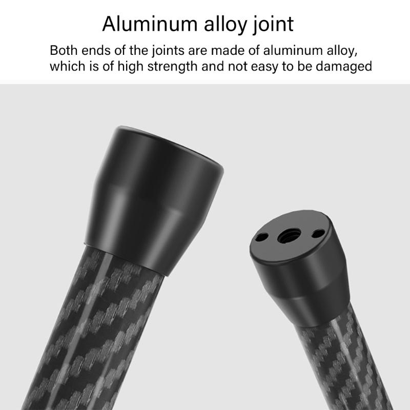 Lightweight Camera Mount Extension Rod Feature Double 1/4 Female Connection End For DSLR Supports Action Devices Black