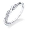European and American simple twist micro-inlaid zircon ring copper ring girl index finger ring tail