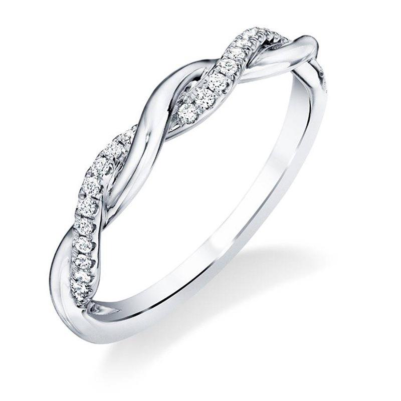 European and American simple twist micro-inlaid zircon ring copper ring girl index finger ring tail