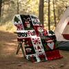 Christmas Theme Printed Blanket - Perfect for Couch, Bed, Travel & Outdoor Use | Machine Washable, Cozy & Durable.