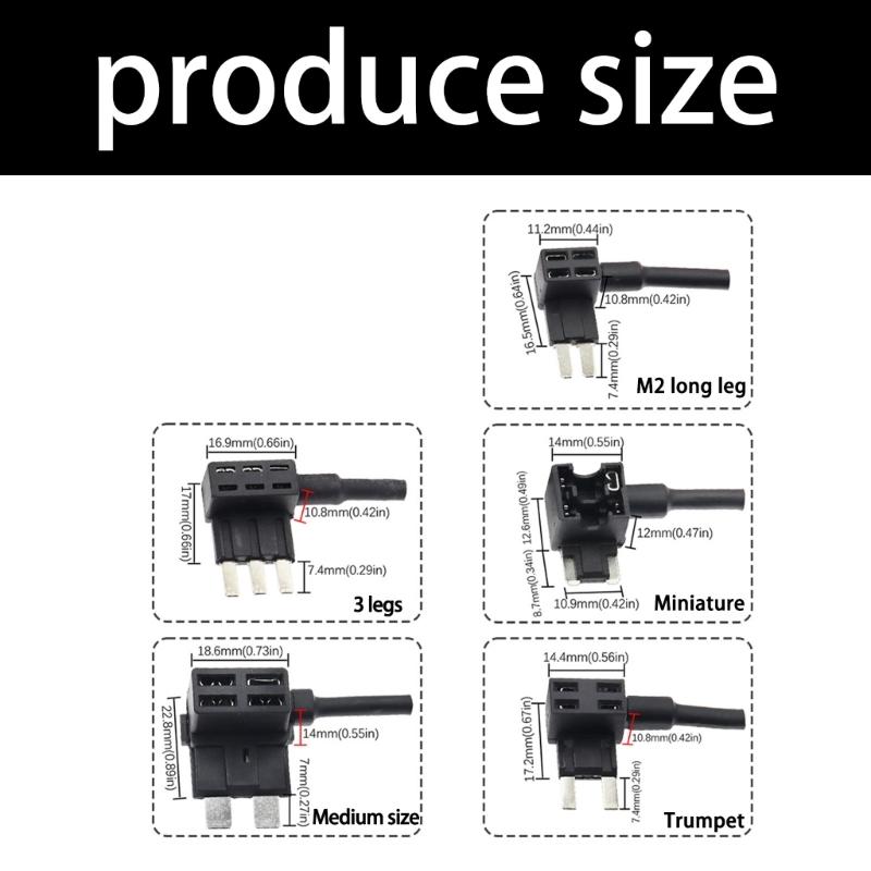 5Pcs 20A Blade Fuses Add-a-Circuit Adapter Mini Fuses Box Circuit Adapter Fuses Holder Universal for Car Boat Tractor