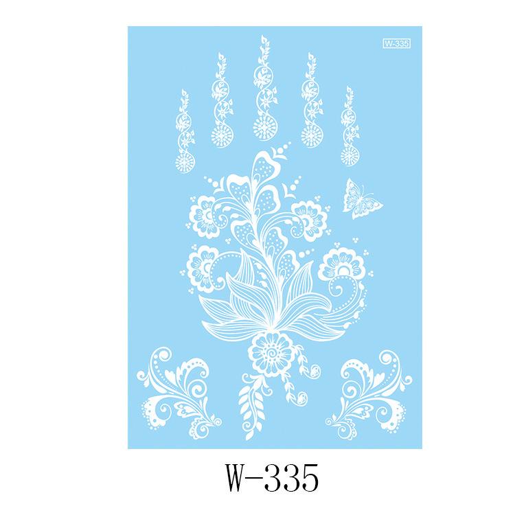 Black And White Lace Tattoo Sticker Wedding Bride Waterproof Tattoo Sticker Tattoo