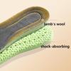 1 Pair High Elasticity Padded Warm Insoles for Men Women Shock Absorbing Latex Insoles Warm Insoles for Fall and Winter Sports Insoles