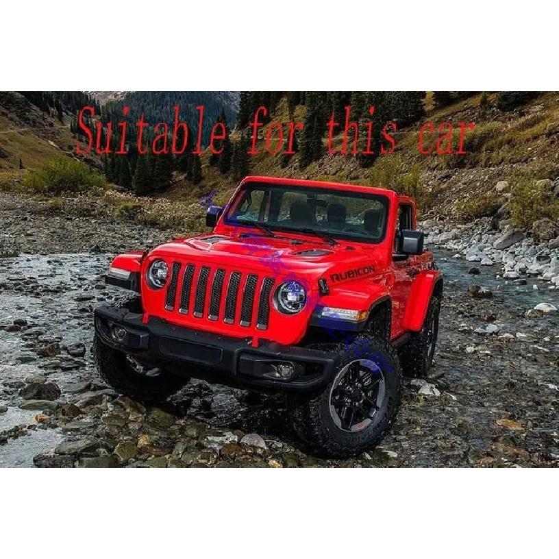 For Jeep Wrangler JL 2018    Car Accessories Carbon Fiber Style Door Handle Cover Trim Molding