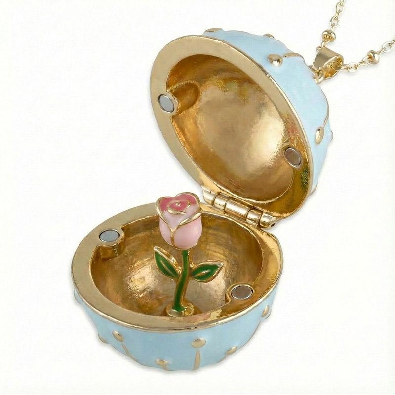 Creative Flower Necklace Round Box Can Open Flower Necklace Jewelry Accessories Women's Accessories Mother's Day Gifts Y2k