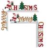 1PC DIY Wooden Door Frame Ornament Christmas Door Corner Frame Decoration Santa Claus Door Sign Decor For Xmas Home Party Props
