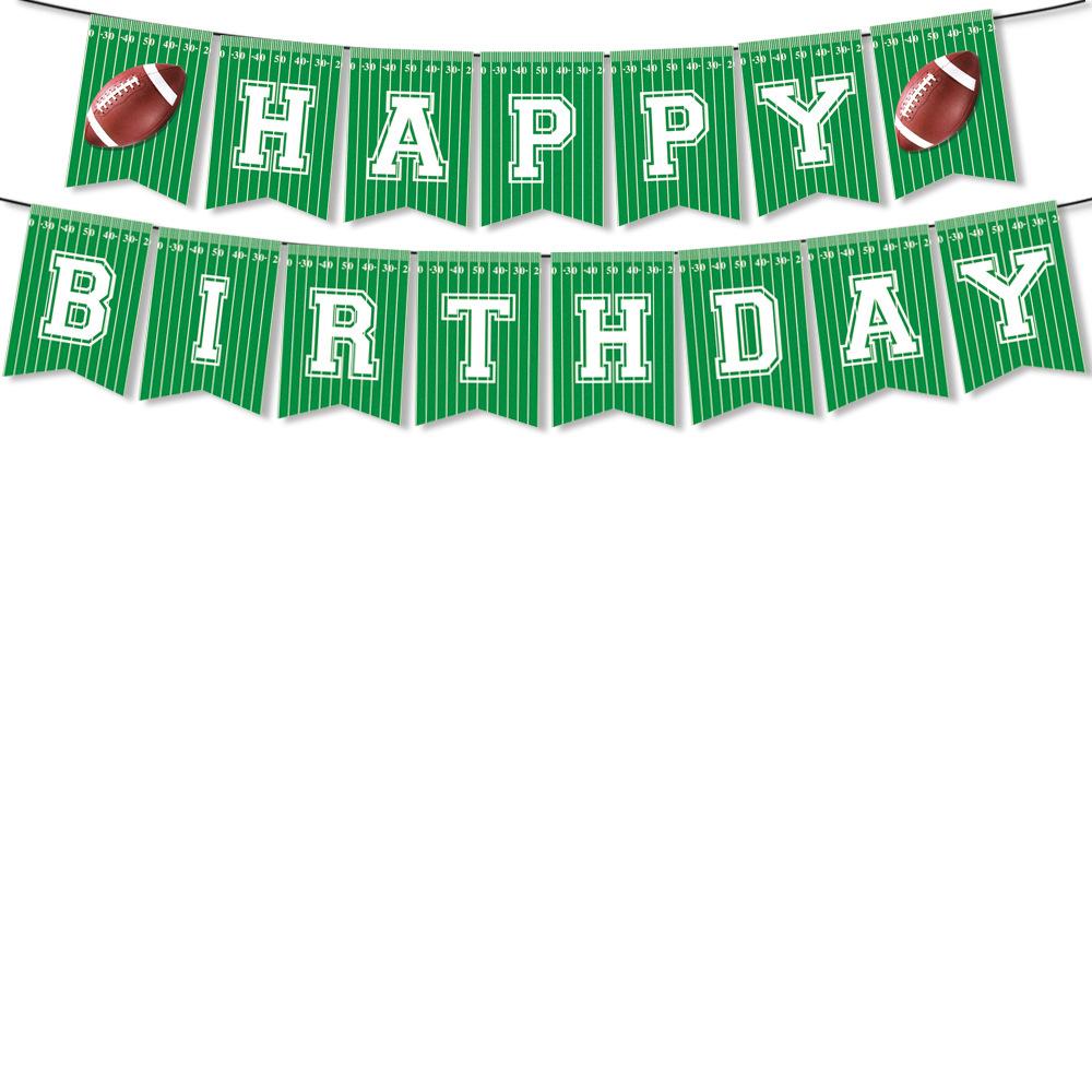 Rugby Birthday Party Supplies Disposable Tableware Paper Plates Paper Cups Paper Towels Boys Birthday Party Decorative Tablecloth