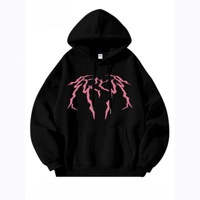 Printed Hooded Sweatshirt for Men and Women In Winter Loose and Versatile Student Fleece Long-sleeved Jacket