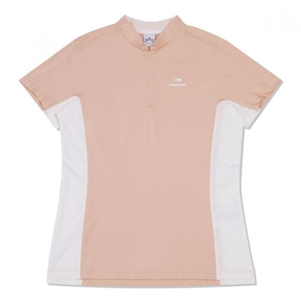 

[eider] Women S Dino Ice Neck ShorT Sleeve Zip Up T ShirT Dwm22202lx Coral/S