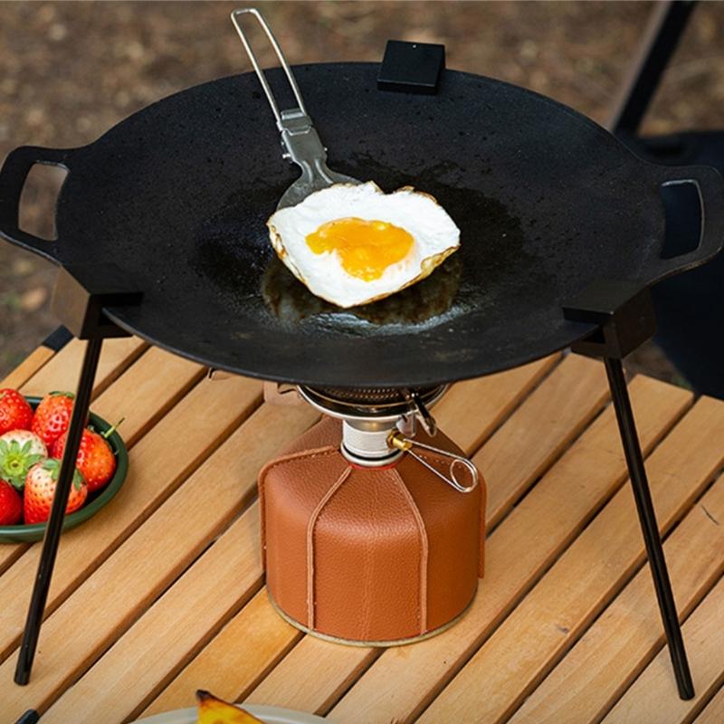 Leicht zu tragender Kochständer Barbecue-Tablett-Halter Benutzerfreundliche Grills Pfannenhalterung Praktische Outdoor-Camping-Ausrüstung