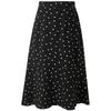 Women's Plus Size High-Waisted Polka Dot Mermaid Midi Skirt