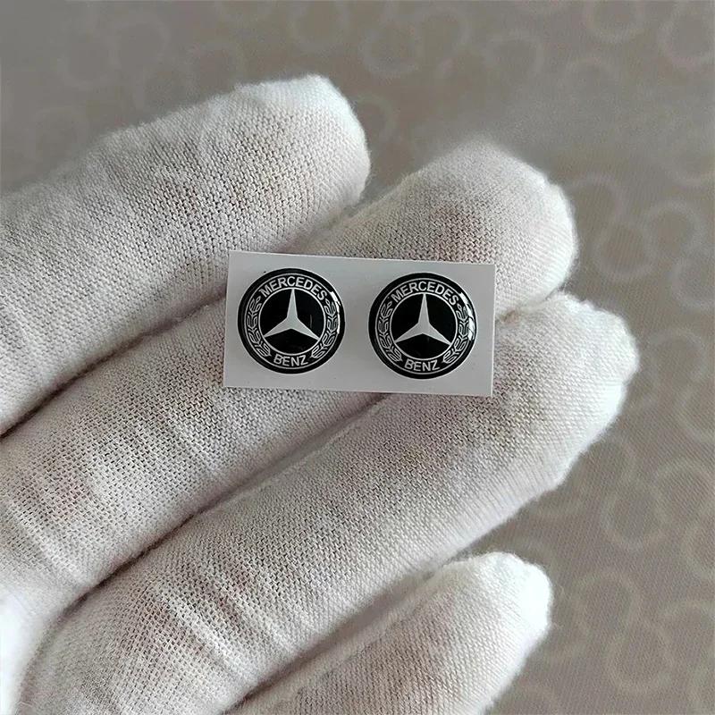 C200 E200 Für Mercedes Benz Auto Emblem Abzeichen Aufkleber Auto Steuer Schlüssel Logo Dekoration Für Mercedes Benz AMG W204 W203 W205 W206