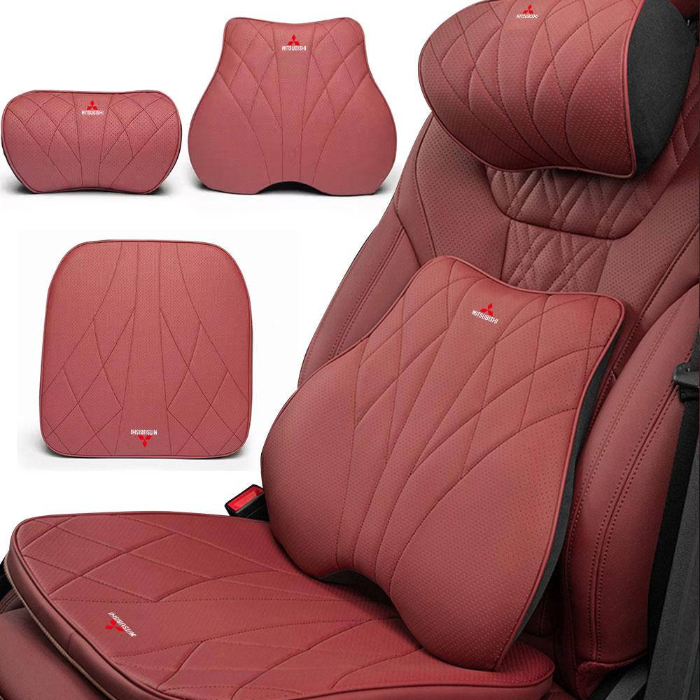 Car Memory Foam Headrest Lumbar Support Pillow Seat Pad Cushion Accessories For Mitsubishi Ralliart ASX Lancer L200 Pajero ASX