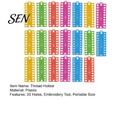 Sewing Craft Tools 5Pcs 20-Hole Embroidery Floss Organizer, Plastic Thread Winding Board, Cross Holder Stitch Plate, Bobbin for Crafts Accessories
