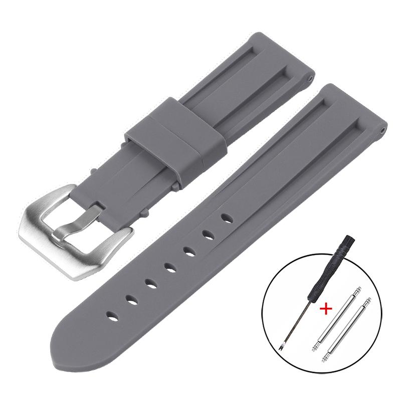 Silicone Watch Band Rubber Bracelet 20mm 22mm 24mm 26mm for Panerai Strap Men Women Sport Replacement Watch Band for Omega Belt