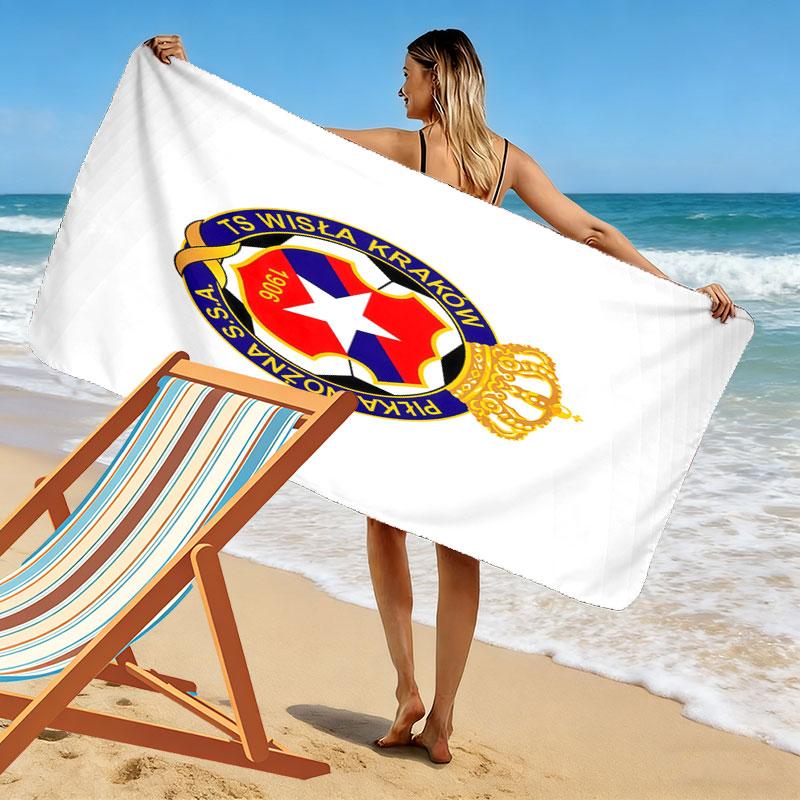 Wisła poster Print Beach Towel, Large Soft Quick Dry Towel for Beach Camping Swimming