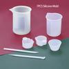 7PCS Drip Glue Diy Mixing Rod Dispensing Cup Measuring Cup Silicone Mold Glue Adjustment Tool