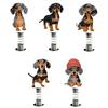5Pcs Frog Diamond Painting Car Dashboard Shake Head Doll Shaking Head Desk Ornaments Spring Stand Dancing Doll for Women Girls