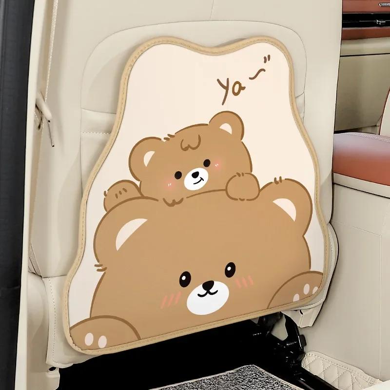 Cartoon Car Seat Back Anti-Kick Mat Anti-Fouling And Anti-Dirty Cute Back Row Children Car Back Seat Protection Mat Anti-Wear Pa