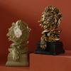 Resin King of Beasts - Lion Head Ornament, Creative Craft Decoration for Living Room Bookcase, TV Cabinet and Dining Room