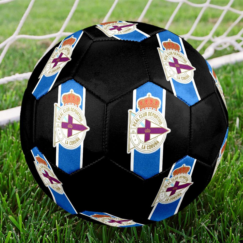 Deportivo de La Coruña Indoor Soccer Ball Colorful Machine Stitched PVC Size 5 Team Training Competition Ready Durable High-Bounce Cool Sports Gift