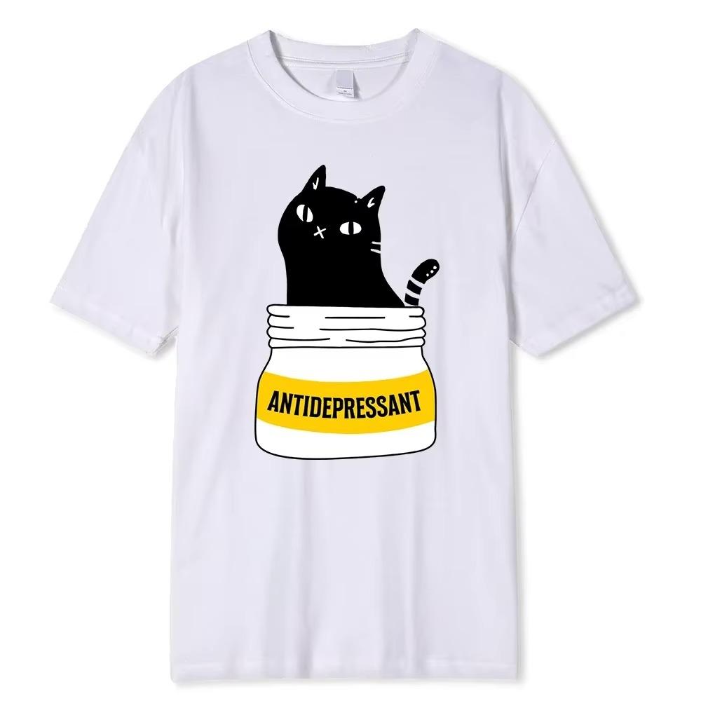 

Men s T-shirt Eat Antidepression Funny Print Fashion Large T-shirt Summer Short Sleeve XXXXXL