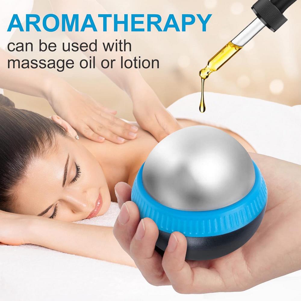 Stainless Steel Hot & Cold Massage Roller Ball for Sports Therapy and Physiotherapy.