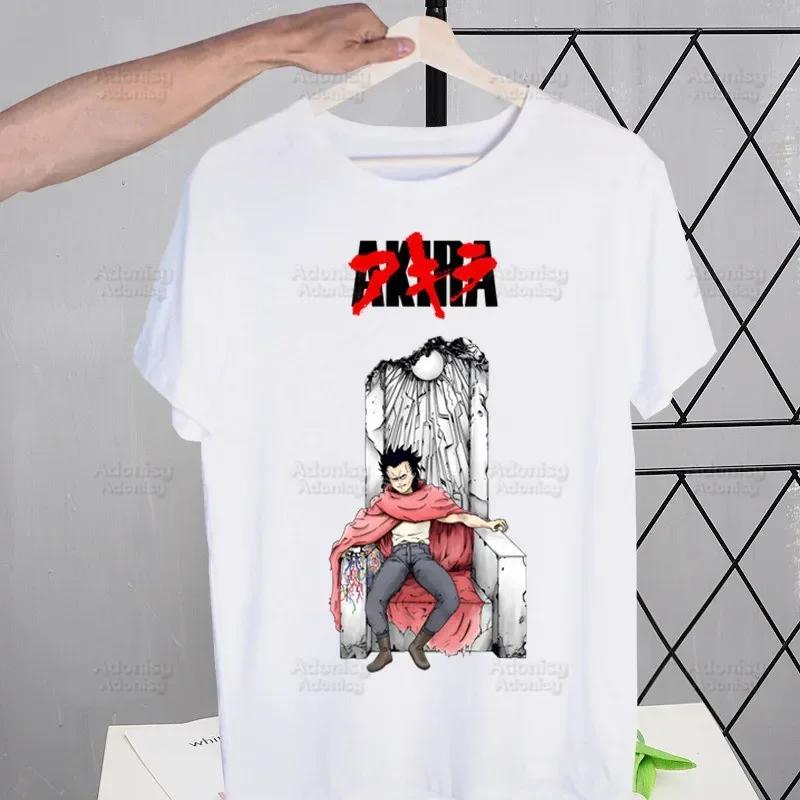 Akira Anime Manga Japanese T Shirt Men Retro Tops Tees Harajuku Neo Tokyo Shotaro Kaneda Tshirt Streetwear Hip Hop T-shirts
