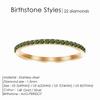 Rhinestone Birthstone Stainless Steel Ring Luxury Jewelry Gift 12 Zodiac Sparkling Rings For Women Wholesale US5/6/7/8