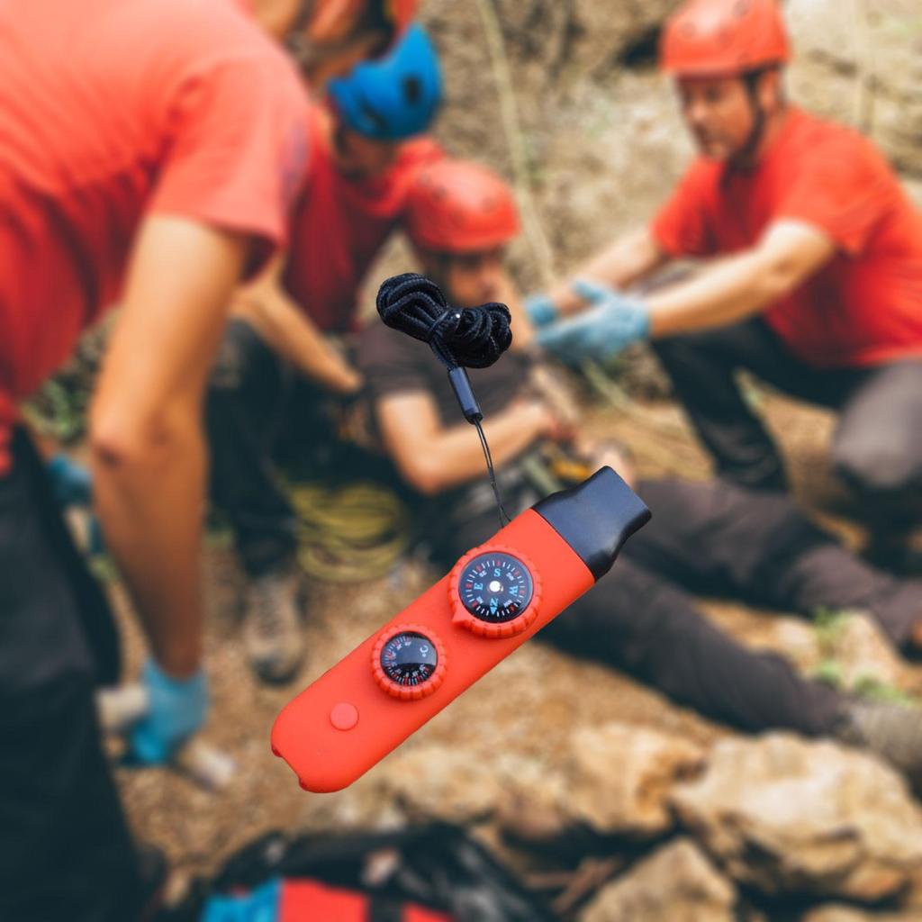 7-in-1 Camping Überlebenspfeife Lupe für Bergsteigen Wandern Camping