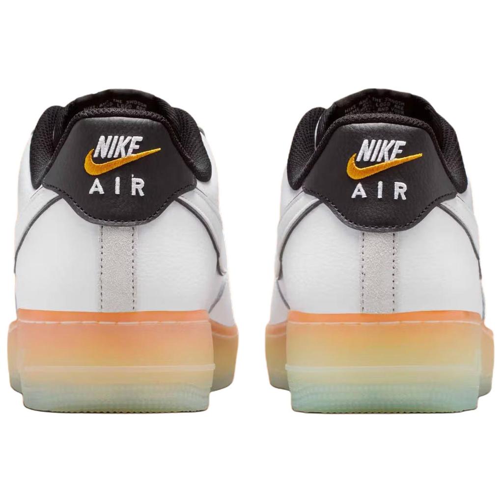 Nike Air Force 1 Low Basketball Weiß Herren Sneaker Schwarz Orange-Schale IQ0228-100