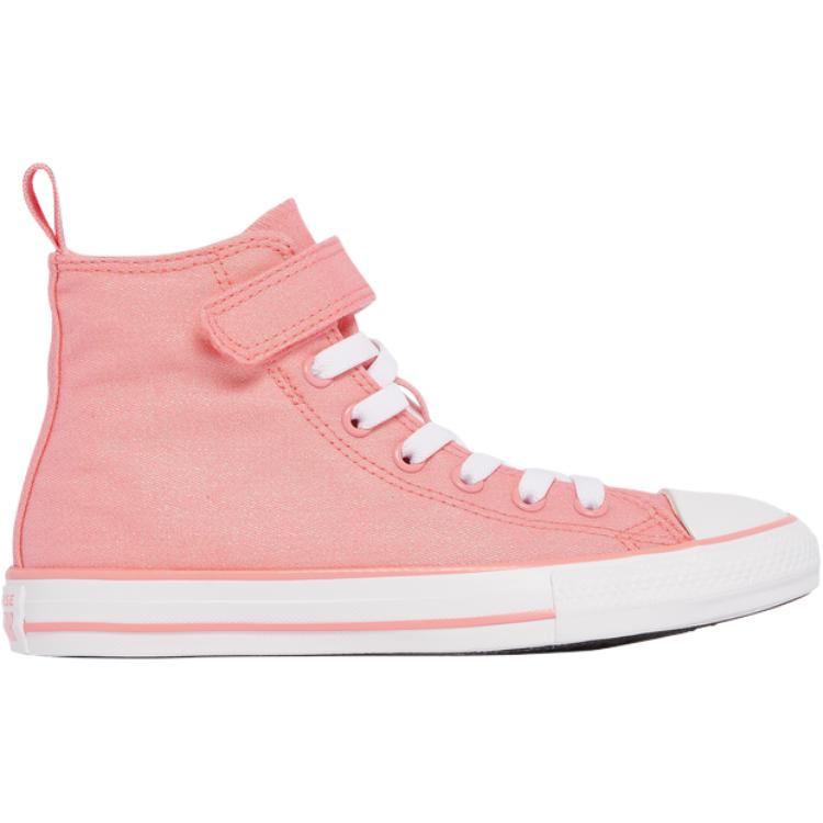 Converse Chuck Taylor All Star Easy-On High PS Iridescent Kids Sneakers Pink Lawn-Flamingo White A03584F