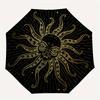 Goldener Oktopus Sonne - Einzigartiges Meeresdesign für jede Oberfläche!Regenschirm, Tragbarer 3-fach Regenschirm für Damen & Herren, Weihnachtsgeschenk ES97